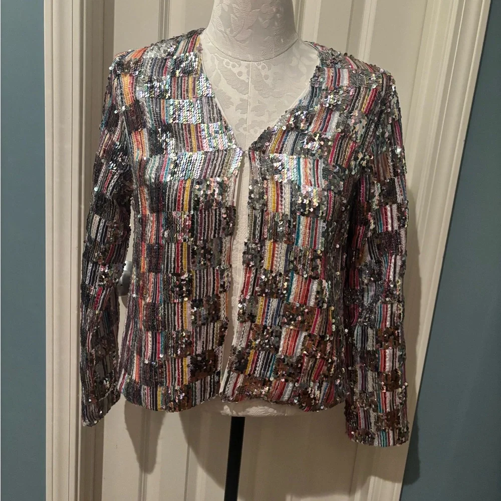 NEW Sequin Multicolor Jacket - Picture 5 of 14